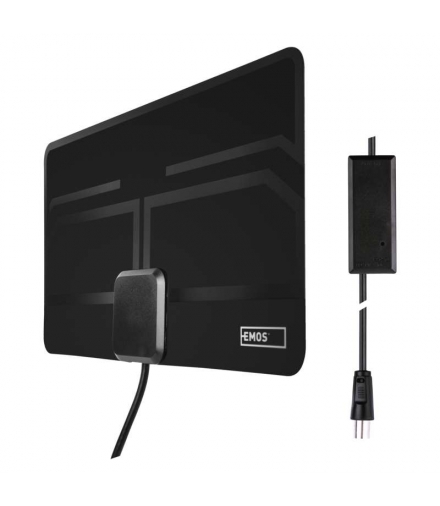 Antena pokojowa EM-9023, 0–25 km, DVB-T2, DAB, filtr LTE/4G EMOS J0673