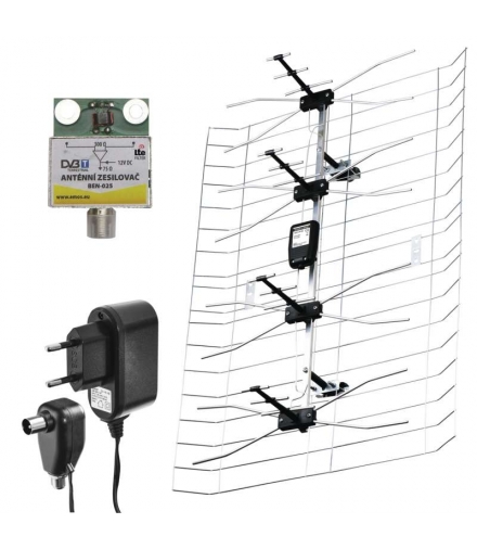 Antena zewnętrzna EM-025, 0–100 km, DVB-T2, DAB, filtr LTE/4G EMOS J0665