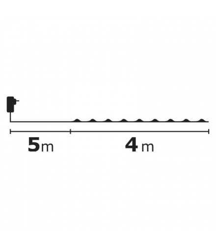 Ozdoby świąteczne 40 LED łezki 4m IP44 WW EMOS ZY1910