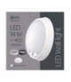 Oprawa LED ZURI okrągła 14W PIR IP54 neutralna biel biała/czarna EMOS Lighting ZM3231