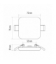 Panel LED wpuszczany kwadratowy 6W IP65 ciepła biel EMOS ZV2111