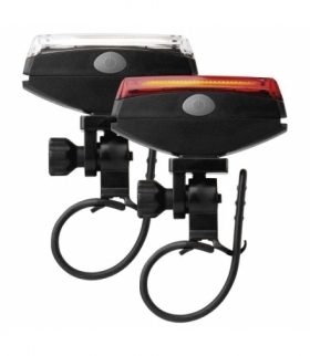 Lampa rowerowa LED COB, komplet przód + tył, 22 lm 2× CR2033 EMOS P3922