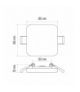 Panel LED VIXXO wpuszczany kwadratowy 19 W IP65 neutralna biel EMOS Lighting ZV2152