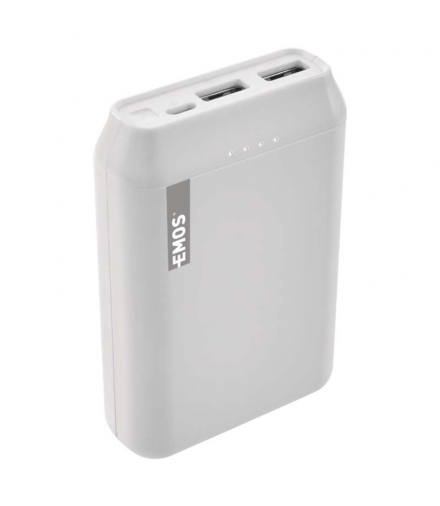 Powerbank EMOS ALPHA 10000 mAh biały + kabel USB-C EMOS B0522W