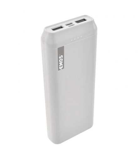 Powerbank EMOS ALPHA 20000 mAh biały + kabel USB-C EMOS B0523W