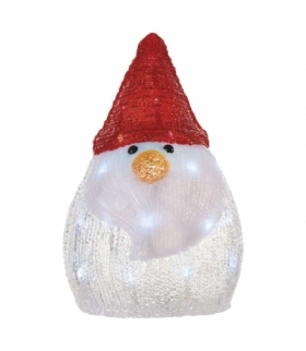 Dekoracje - 30 LED bałwanek 30 cm 3× AA IP20, CW, timer EMOS ZY2231