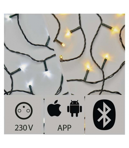 Lampki choinkowe APP 150 LED 15m IP44 CW/WW, zielony, timer EMOS ZY2188