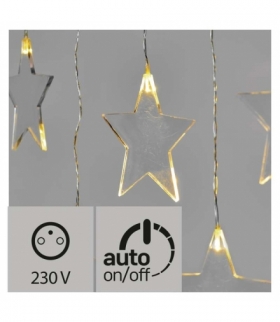 Dekoracje - 8 LED sople gwiazdki 45x84 cm ciepła biel, IP44, timer EMOS Lighting DCGW02