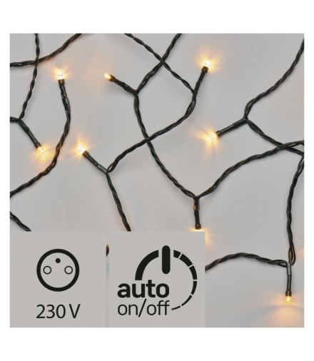 Lampki choinkowe Classic 180 LED 18m vintage, zielony przewód, IP44, timer EMOS Lighting D4AV04