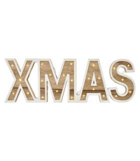 Dekoracje - 35 LED napis XMAS, 2× AA, WW, timer EMOS ZY2204