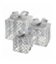 Dekoracje - 72 LED prezenty 15/20/25 cm srebrne, zimna biel, IP20, timer EMOS Lighting DCFC10