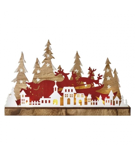 Dekoracje - 8 LED miasteczko 3D 45 × 27 cm, 2× AA WW, timer EMOS ZY2206