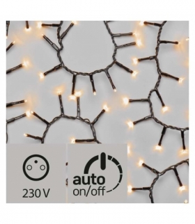 Lampki choinkowe LED Classic Cluster, jeżyk, 600LED 12m, vintage, czarny, IP44, timer EMOS Lighting D4BV03