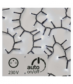 Lampki choinkowe 200 LED 4m IP44, zimna biel, czarny, timer EMOS ZY2182T