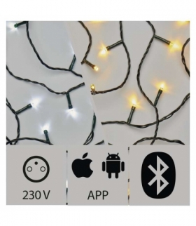 Lampki choinkowe APP 200 LED 20m IP44 CW/WW, zielony, timer EMOS ZY2189