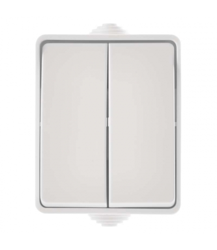 Wyłącznik natynkowy 2P IP54 biały EMOS A1398.4