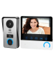 Bezsłuchawkowy zestaw wideo domofonowy CETI, monitor 7" z kartą pamięci TF, czytnikiem kart i breloków, IP44