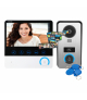 Bezsłuchawkowy zestaw wideo domofonowy CETI, monitor 7" z kartą pamięci TF, czytnikiem kart i breloków, IP44