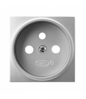 ARIA PGP-1UZ/18 Pokrywa gniazda pojedynczego z uziemieniem Srebro