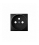 ARIA PGP-1UZ/33 Pokrywa gniazda pojedynczego z uziemieniem Czarny metalik