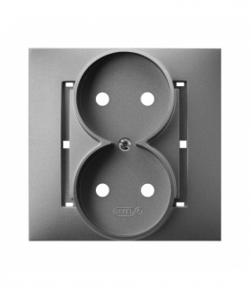 ARIA PGP-2U/70 Pokrywa gniazda podwójnego Szary mat