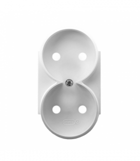 ARIA PGP-2UR/00 Pokrywa gniazda podwójnego do ramki Biały