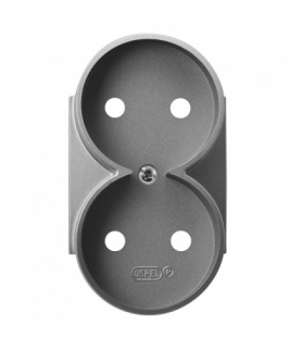 ARIA PGP-2UR/70 Pokrywa gniazda podwójnego do ramki Szary mat