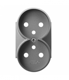 ARIA PGP-2URZ/70 Pokrywa gniazda podwójnego do ramki z uziemieniem Szary mat