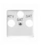 ARIA PGPA-U2S/00 Pokrywa gniazda RTV-SAT z dwoma wyjściami SAT Biały