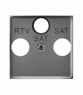 ARIA PGPA-U2S/70 Pokrywa gniazda RTV-SAT z dwoma wyjściami SAT Szary mat