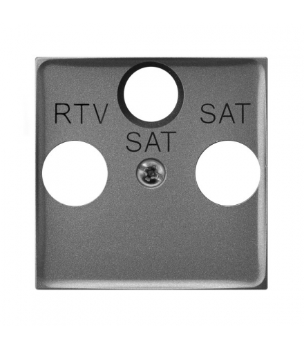ARIA PGPA-U2S/70 Pokrywa gniazda RTV-SAT z dwoma wyjściami SAT Szary mat