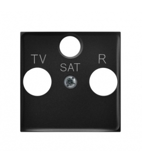 ARIA PGPA-US/33 Pokrywa gniazda RTV-SAT końcowego Czarny metalik