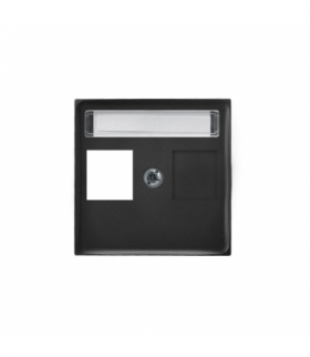 ARIA PGPK-1U/33 Pokrywa gniazda pojedynczego prosta typu Keystone Czarny metalik