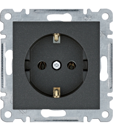 lumina Gniazdo SCHUKO, czarny Hager WL1053