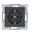 lumina Gniazdo SCHUKO, czarny Hager WL1053