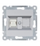 lumina Gniazdo komputerowe pojedyncze RJ45 kat.5e UTP, srebrny Hager WL2112