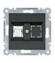 lumina Gniazdo komputerowe pojedyncze RJ45 kat.5e UTP, czarny Hager WL2113