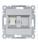 lumina Gniazdo komputerowe pojedyczne RJ45 kat.5e FTP, srebrny Hager WL2132