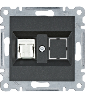 lumina Gniazdo komputerowe pojedyczne RJ45 kat.5e FTP, czarny Hager WL2133