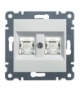 lumina Gniazdo komputerowe podwójne RJ45 kat.5e FTP, biały Hager WL2140