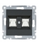 lumina Gniazdo komputerowe podwójne RJ45 kat.5e FTP, czarny Hager WL2143