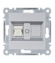 lumina Gniazdo komputerowe pojedyczne RJ45 kat.6 UTP, srebrny Hager WL2152