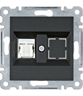 lumina Gniazdo komputerowe pojedyczne RJ45 kat.6 UTP, czarny Hager WL2153