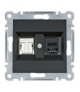 lumina Gniazdo RJ11/12 + RJ45, czarny Hager WL2213