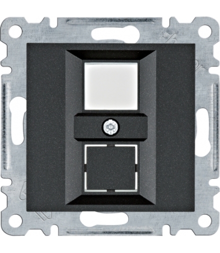 lumina Płytka podwójna Keystone Jack, czarny Hager WL2323
