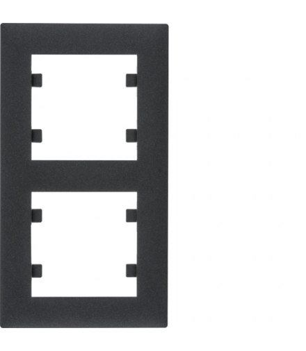 lumina intense Ramka 2-krotna pionowa, czarny Hager WL5623