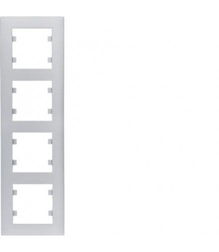 lumina intense Ramka 4-krotna pionowa, srebrny Hager WL5642