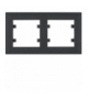 lumina intense Ramka 2-krotna pozioma, czarny Hager WL5723