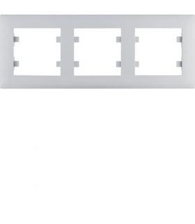 lumina intense Ramka 3-krotna pozioma, srebrny Hager WL5732