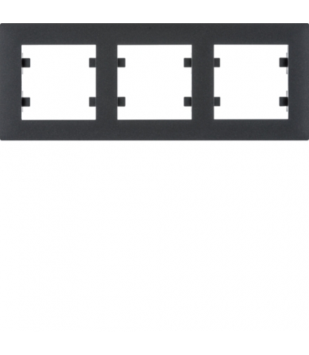 lumina intense Ramka 3-krotna pozioma, czarny Hager WL5733